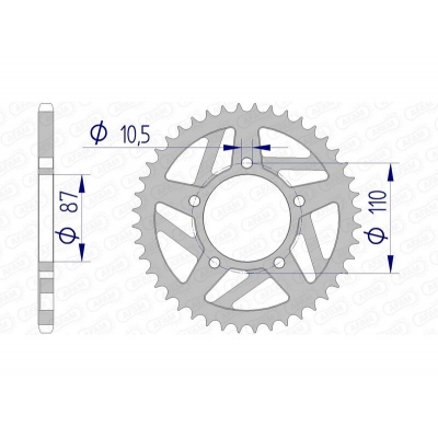 Corona AFAM aluminio 15405 - Paso 520 15405-45