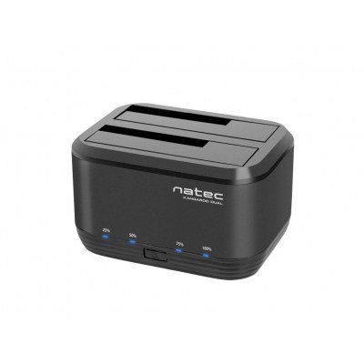 Docking station natec kangaroo dual usb 3.0 sata negra