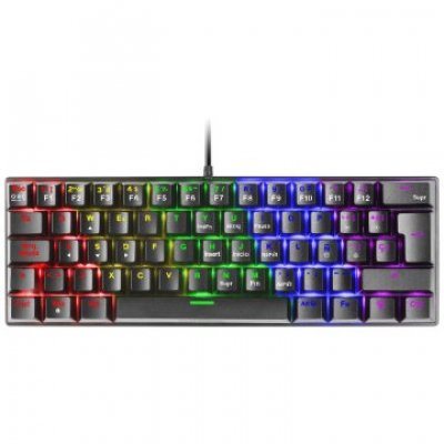 TECLADO MECANICO ULTRA COMPACTO MARS GAMING MK60 ITALIANO BLACK SWITCH AZUL PR100Hz ANTI-GHOSTING
