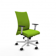 Piqueras y Crespo Albacete confidente sincro similpiel pistacho brazos 1D blancos base blanca ruedas 65 mm nailon