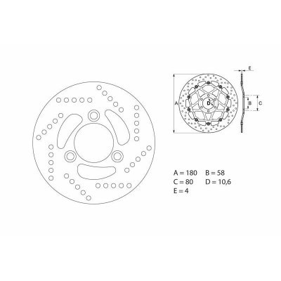 Disco de freno Brembo 68B40714 68B40714