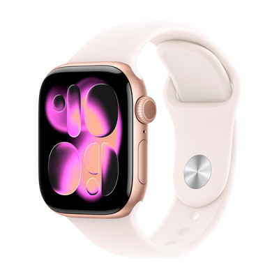 Watch Apple Watch Series 11 (2025) GPS 42mm Rose Gold Aluminium Case with Sport Band S/M - Light Blush