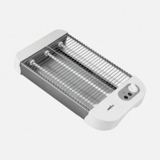 Tostador Horizontal Cueto 900w Blanca 3tubos Quarzo Temp. Bandeja Recogemigas,acero.inoxid.6,5x35,5x21cm