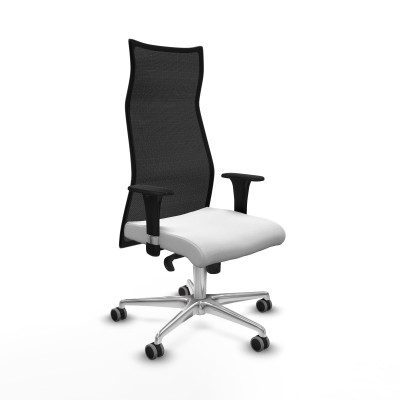 Albacete malla sincro malla negra bali blanco brazos 1D base aluminio ruedas 65mm engomadas