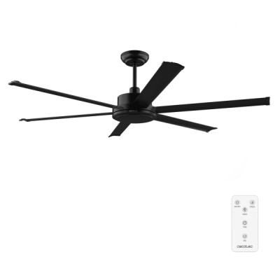 Cecotec EnergySilence Aero 10000 Pro Ventilador de Techo de 6 Aspas - 90W - Diametro de 100 - Mando a Distancia - Temporizador - 6 Velocidades - Modo Invierno - Altura Ajustable - Color Negro