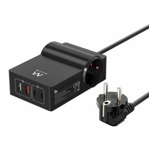 Ewent EW3992 Base Multiple 1,5 m 2 salidas AC Interior Negro