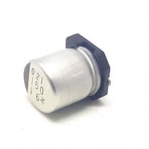 Condensador Electrolitico SMD 150uF 16Vdc medidas 6,3x7,7mm