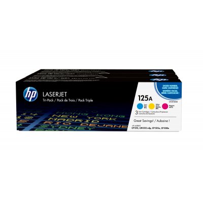 Pack de ahorro de 3 cartuchos de tóner original LaserJet 125A cian/magenta/amarillo