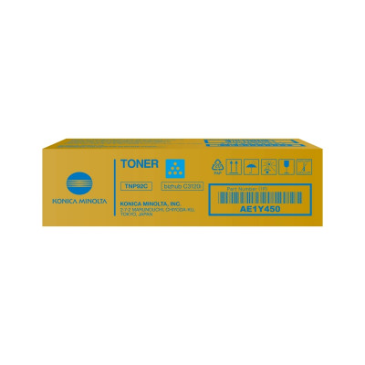 Konica Minolta TNP92 Cyan Cartucho de Toner Original TNP92C/AE1Y450