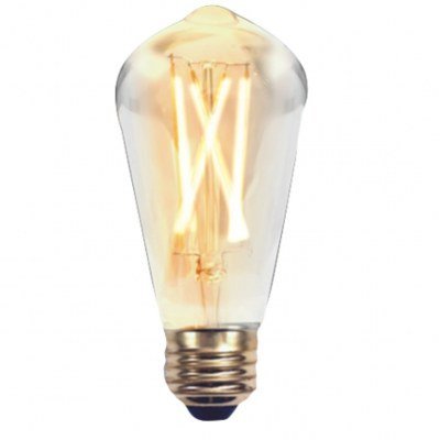 Bombilla led silver electronic filamento edison pera 2w=20w - e27 - 2.200k - 320º - 220 lm - luz extra calida - a++