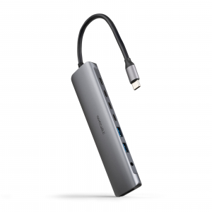 Nanocable HUB USB-C 2xUSB-A+3xUSB-C+USB-C CARGA+HDMI+AUDIO