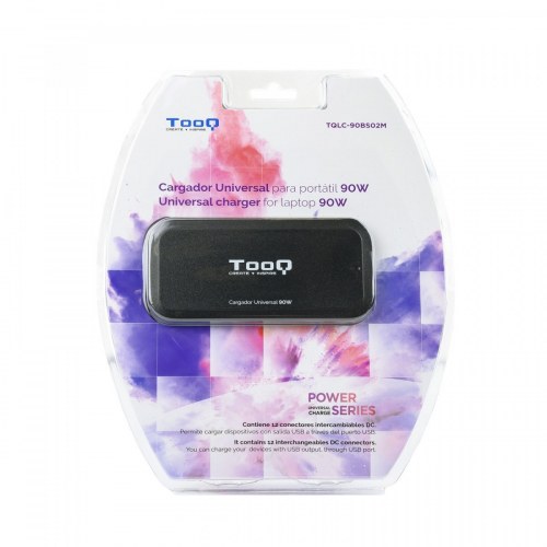 Tooq Cargador portátil 90W manual 12 conectores 2xUSB