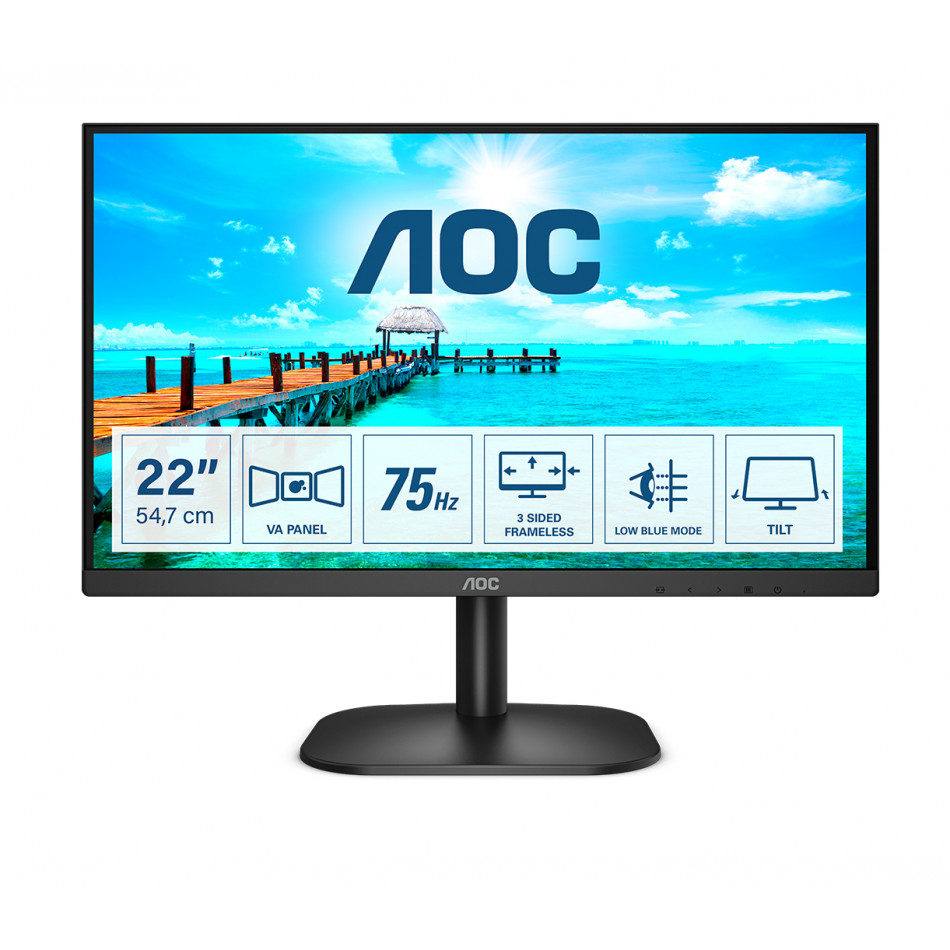 B2 22B2H/EU pantalla para PC 54,6 cm (21.5") 1920 x 1080 Pixeles Full HD LED Negro
