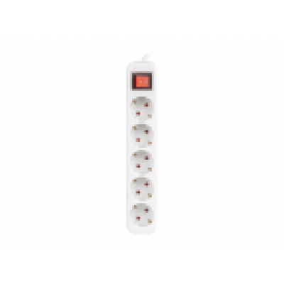 REGLETA LANBERG 5 TOMAS SCHUKO CON PROTECION BLANCA 1.5M