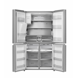 Frigorifico americano Side by Side Hisense RQ760N4SASE, 179 x 92 cm, 4 puertas, No Frost, con dispensador, inox