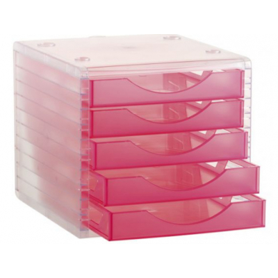 4005 FC TL cajonera para oficina Rojo, Transparente