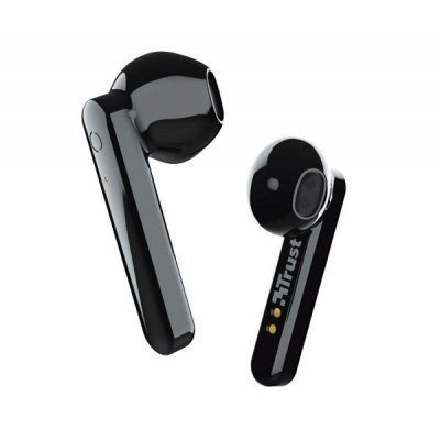 Auriculares Bluetooth Trust Primo Touch con estuche de carga/ Autonomía 4h/ Negros