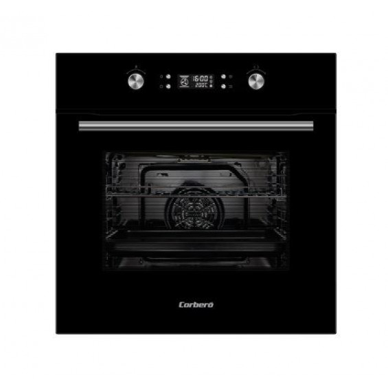 Horno multifunción pirolítico Corberó CCHMP1033N, 70 litros, 8 programas, guías extraíbles, display digital, clase A, negro