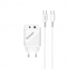Savio LA-05 cargador de dispositivo móvil Smartphone Blanco Corriente alterna Carga rápida Interior