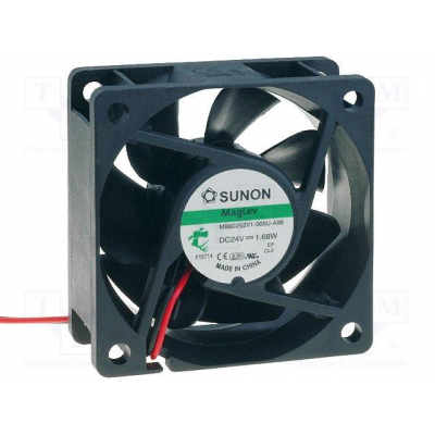 VENTILADOR 24Vdc 60x60x25mm 1,01W 2 Cables VAPO Sunon