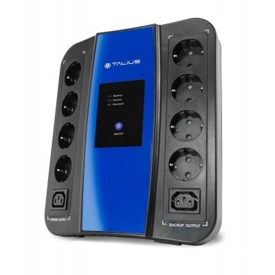 Talius SAI 1000VA UPS - Funcion AVR - 8x Schukos - 2x USB - RJ45/RJ11 - Respaldo de 30 minutos
