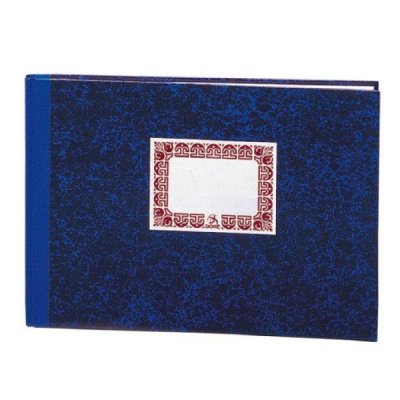 DOHE Cuaderno cartone rayado horizontal 100h folio apaisado azul
