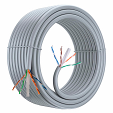 aiten data Bobina Cable de Red 100 m, UTP CAT6, Polietileno de Alta Densidad (Solid HDPE) y LSZH â?? Cuatro Cables Trenzados y separador â?? Diámetro