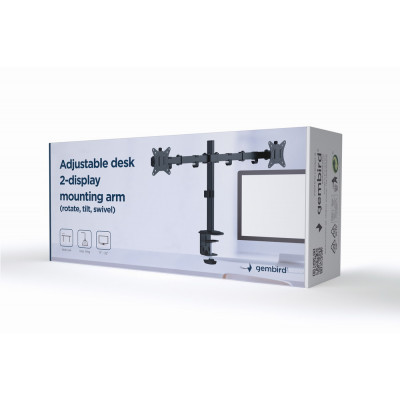 MA-D2-01 soporte para monitor 81,3 cm (32) Escritorio Negro