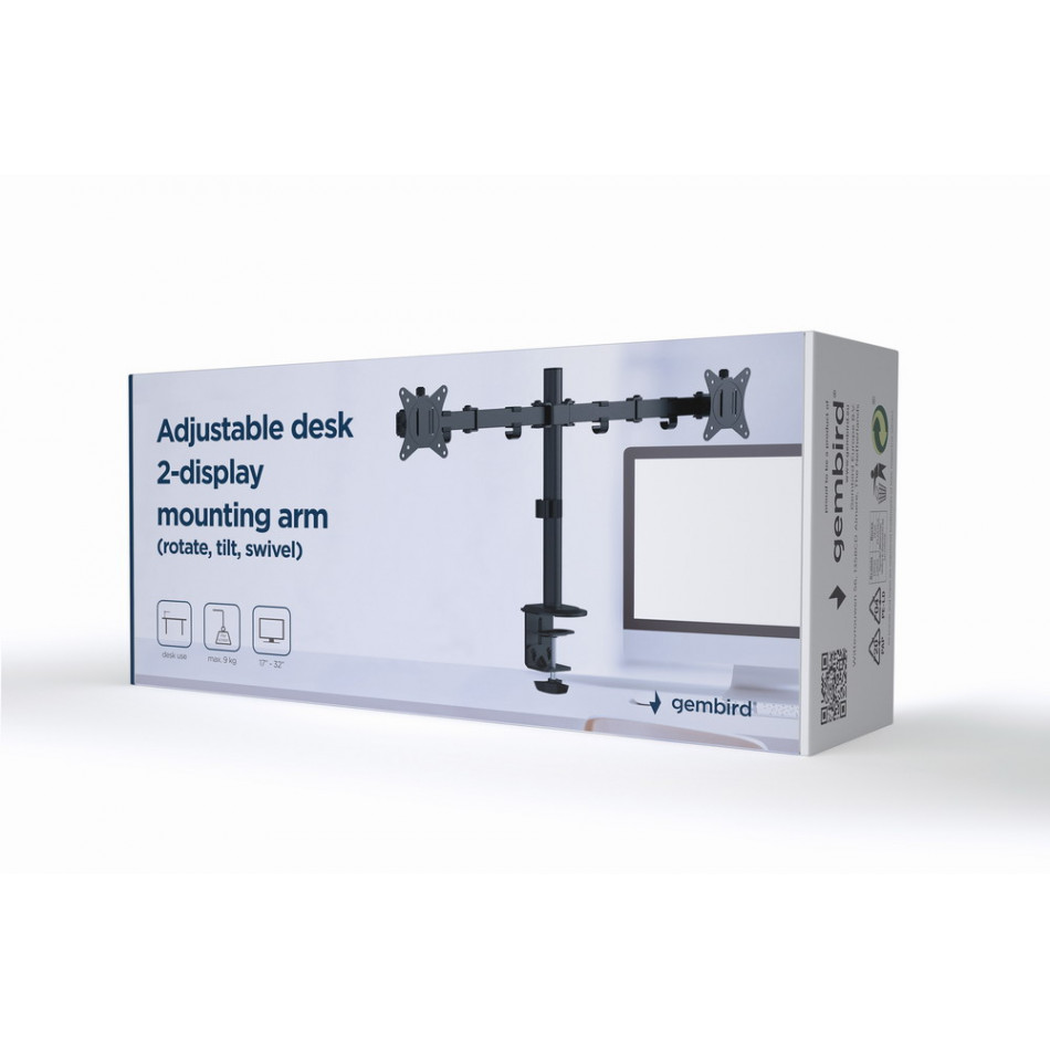 MA-D2-01 soporte para monitor 81,3 cm (32") Escritorio Negro