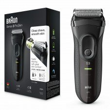 AFEITADORA BRAUN 3020 BLACK W&D C/CORTAPATILLA CON/SIN CABLE