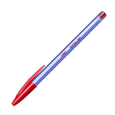 Bolígrafo de Tinta de Aceite Bic Cristal Soft 918520/ Rojo