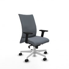 Piqueras y Crespo Albacete confidente sincro bali gris brazos 2D base blanca ruedas 65 mm nailon