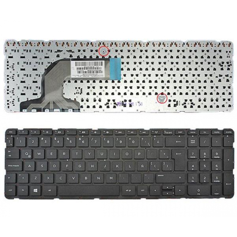 Teclado para portátil Hp Pavilion 15-e /15-n / Hp 250 g3/ negro flame win8 sin marco