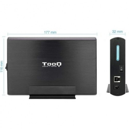 Caja Externa para Disco Duro de 3.5 TooQ TQE-3531B/ USB 2.0