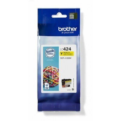 LC424Y YELLOW INK CARTRIDGE SINGLE PACK. PRINTS A