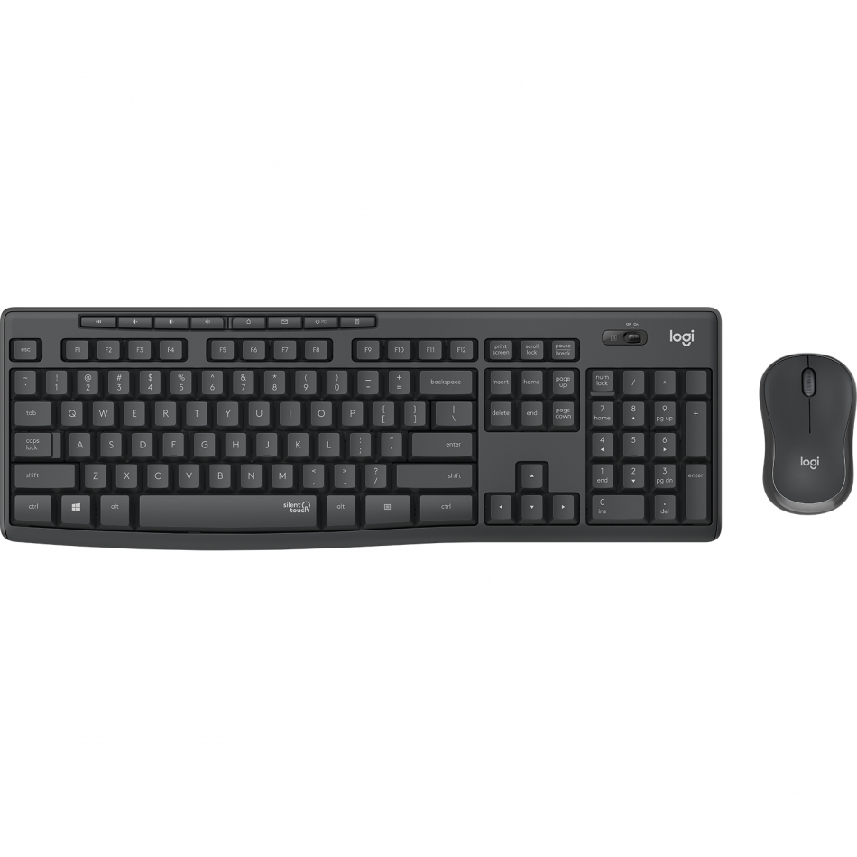 Teclado y Ratón Inalámbricos Logitech Silent Touch MK295 Grafito