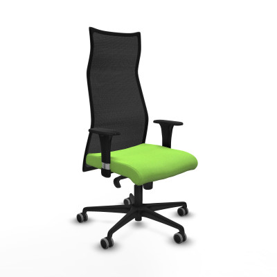 Albacete malla sincro malla negra bali pistacho brazos 1D base nailon ruedas 65mm engomadas