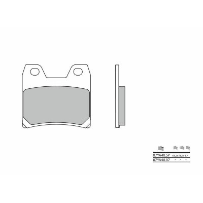 Pastillas de freno sinterizadas Brembo 07YA40SP 07YA40SP