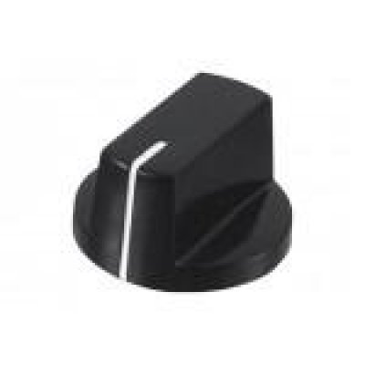 Boton de Mando con Indicador Eje 6mm Negro 26x15mm