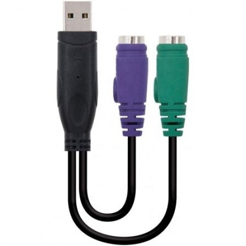 Adaptador USB a 2x PS/2 Hembra NANOCABLE