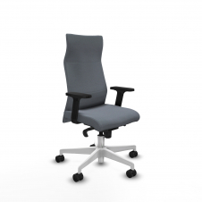 Piqueras y Crespo Albacete direcci?n sincro bali gris brazos 2D base blanca ruedas 65 nailon