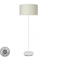 Pie Salon Moda 1xe27 Blanco/cañizo Blanco 163x40x 40 Cm