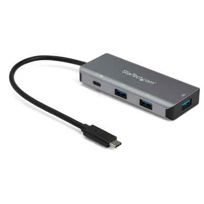 Hub Ladrón USB-C de 4 Puertos (10Gbps) - 3 Puertos USB-A y 1 Puerto USB-C - Entrega de Alimentación para Carga de 100W Passthrough - Mini Adaptador Concentrador Tipo C USB 3.2 Gen 2 para Portátil - Co