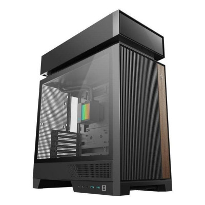 Caja ordenador gaming deepcool cl660 atx argb cristal templado negra y madera