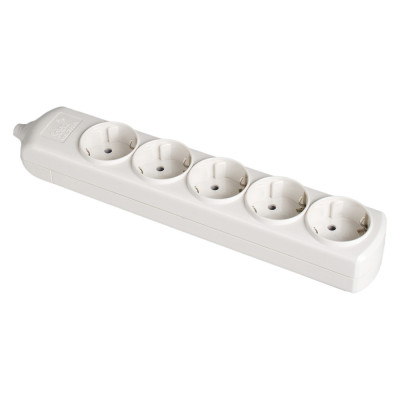 Base bipolar 5 tomas t/tl 10/16 a 250 v color blanco