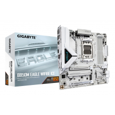 GIGABYTE B850M EAGLE WIFI6E ICE Placa Base – Procesadores AMD Ryzen serie 9000, VRM digital de 8+2+2 fases, hasta 8200 MHz DDR5 (OC), 1 x M.2 PCIe 5