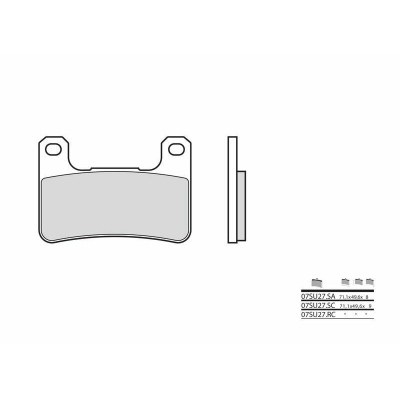 Pastillas de freno sinterizadas de competición Brembo 07SU27RC 07SU27RC