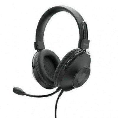 Auriculares Trust HS-250/ con Micrófono/ USB/ Negros