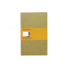 SET DE 3 LIBRETAS MOLESKINE CAHIER MARRON KRAFT L RAYAS QP416