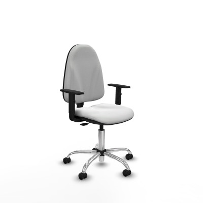 Algarra CP bali blanco brazos 1D base cromada ruedas autofrenantes 50mm